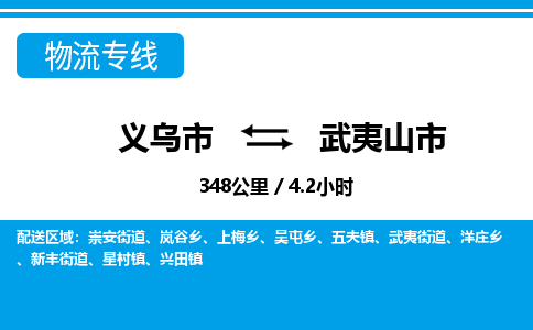 義烏市到武夷山市物流專(zhuān)線-義烏市至武夷山市貨運(yùn)公司