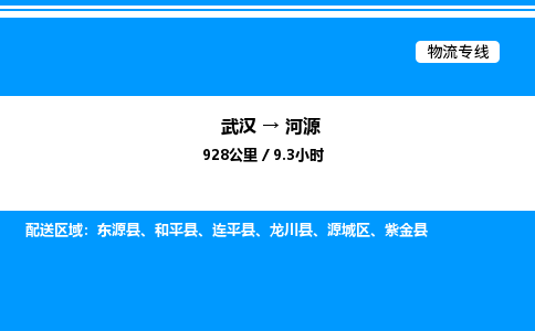 武漢到河源物流專(zhuān)線(xiàn)-武漢至河源貨運(yùn)公司